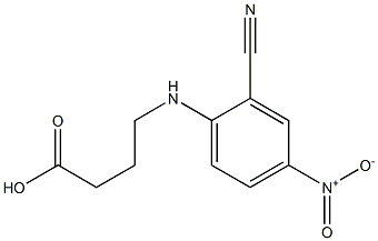 4-[(2-cyano-4-nitrophenyl)amino]butanoic acid 结构式
