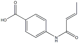 4-[(2E)-but-2-enoylamino]benzoic acid 结构式