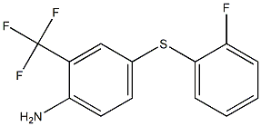 4-[(2-fluorophenyl)sulfanyl]-2-(trifluoromethyl)aniline 结构式