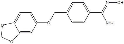 4-[(2H-1,3-benzodioxol-5-yloxy)methyl]-N'-hydroxybenzene-1-carboximidamide 结构式