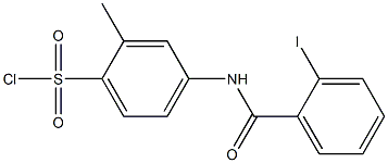 4-[(2-iodobenzene)amido]-2-methylbenzene-1-sulfonyl chloride 结构式