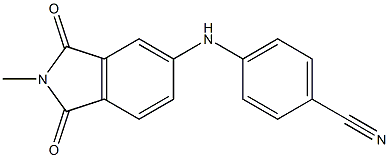 4-[(2-methyl-1,3-dioxo-2,3-dihydro-1H-isoindol-5-yl)amino]benzonitrile 结构式