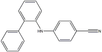 4-[(2-phenylphenyl)amino]benzonitrile 结构式