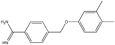 4-[(3,4-dimethylphenoxy)methyl]benzenecarboximidamide 结构式