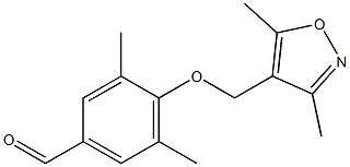 4-[(3,5-dimethyl-1,2-oxazol-4-yl)methoxy]-3,5-dimethylbenzaldehyde 结构式