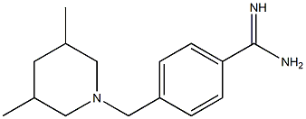 4-[(3,5-dimethylpiperidin-1-yl)methyl]benzenecarboximidamide 结构式