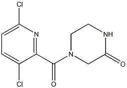 4-[(3,6-dichloropyridin-2-yl)carbonyl]piperazin-2-one 结构式