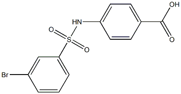 4-[(3-bromobenzene)sulfonamido]benzoic acid 结构式