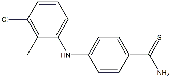 4-[(3-chloro-2-methylphenyl)amino]benzene-1-carbothioamide 结构式