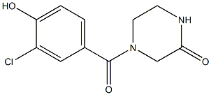 4-[(3-chloro-4-hydroxyphenyl)carbonyl]piperazin-2-one 结构式