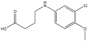 4-[(3-chloro-4-methoxyphenyl)amino]butanoic acid 结构式