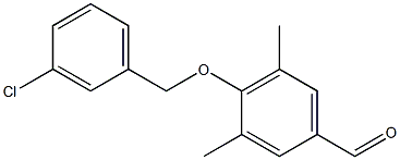 4-[(3-chlorophenyl)methoxy]-3,5-dimethylbenzaldehyde 结构式