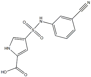 4-[(3-cyanophenyl)sulfamoyl]-1H-pyrrole-2-carboxylic acid 结构式