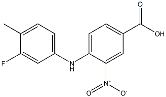 4-[(3-fluoro-4-methylphenyl)amino]-3-nitrobenzoic acid 结构式