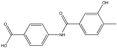 4-[(3-hydroxy-4-methylbenzoyl)amino]benzoic acid 结构式