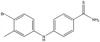 4-[(4-bromo-3-methylphenyl)amino]benzene-1-carbothioamide 结构式