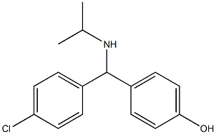 4-[(4-chlorophenyl)(propan-2-ylamino)methyl]phenol 结构式
