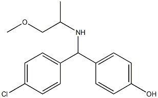 4-[(4-chlorophenyl)[(1-methoxypropan-2-yl)amino]methyl]phenol 结构式