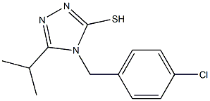 4-[(4-chlorophenyl)methyl]-5-(propan-2-yl)-4H-1,2,4-triazole-3-thiol 结构式