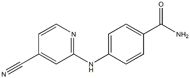4-[(4-cyanopyridin-2-yl)amino]benzamide 结构式