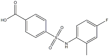 4-[(4-fluoro-2-methylphenyl)sulfamoyl]benzoic acid 结构式