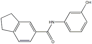 N-(3-hydroxyphenyl)-2,3-dihydro-1H-indene-5-carboxamide 结构式