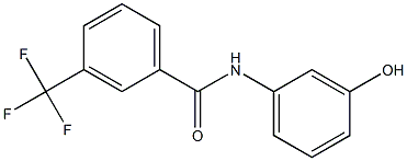 N-(3-hydroxyphenyl)-3-(trifluoromethyl)benzamide 结构式