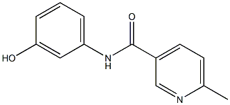 N-(3-hydroxyphenyl)-6-methylpyridine-3-carboxamide 结构式