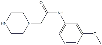 N-(3-methoxyphenyl)-2-(piperazin-1-yl)acetamide 结构式