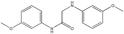 N-(3-methoxyphenyl)-2-[(3-methoxyphenyl)amino]acetamide 结构式