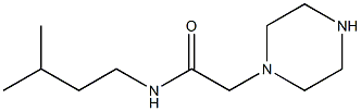 N-(3-methylbutyl)-2-(piperazin-1-yl)acetamide 结构式