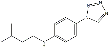 N-(3-methylbutyl)-4-(1H-1,2,3,4-tetrazol-1-yl)aniline 结构式