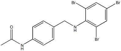 N-(4-{[(2,4,6-tribromophenyl)amino]methyl}phenyl)acetamide 结构式