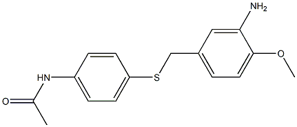 N-(4-{[(3-amino-4-methoxyphenyl)methyl]sulfanyl}phenyl)acetamide 结构式