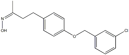 N-(4-{4-[(3-chlorophenyl)methoxy]phenyl}butan-2-ylidene)hydroxylamine 结构式