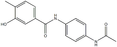 N-(4-acetamidophenyl)-3-hydroxy-4-methylbenzamide 结构式