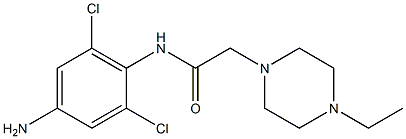 N-(4-amino-2,6-dichlorophenyl)-2-(4-ethylpiperazin-1-yl)acetamide 结构式