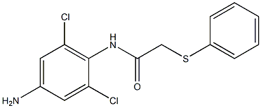 N-(4-amino-2,6-dichlorophenyl)-2-(phenylsulfanyl)acetamide 结构式