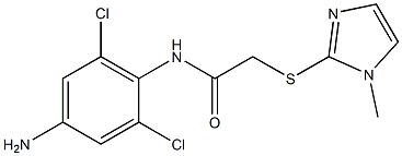 N-(4-amino-2,6-dichlorophenyl)-2-[(1-methyl-1H-imidazol-2-yl)sulfanyl]acetamide 结构式