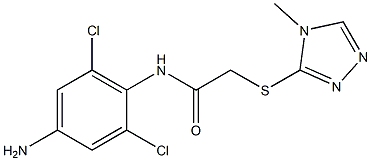 N-(4-amino-2,6-dichlorophenyl)-2-[(4-methyl-4H-1,2,4-triazol-3-yl)sulfanyl]acetamide 结构式