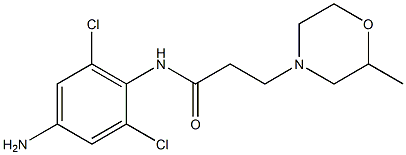 N-(4-amino-2,6-dichlorophenyl)-3-(2-methylmorpholin-4-yl)propanamide 结构式