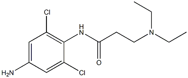 N-(4-amino-2,6-dichlorophenyl)-3-(diethylamino)propanamide 结构式