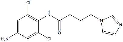 N-(4-amino-2,6-dichlorophenyl)-4-(1H-imidazol-1-yl)butanamide 结构式