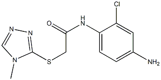 N-(4-amino-2-chlorophenyl)-2-[(4-methyl-4H-1,2,4-triazol-3-yl)sulfanyl]acetamide 结构式