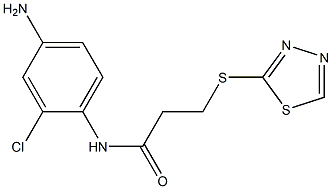 N-(4-amino-2-chlorophenyl)-3-(1,3,4-thiadiazol-2-ylsulfanyl)propanamide 结构式