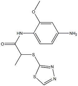 N-(4-amino-2-methoxyphenyl)-2-(1,3,4-thiadiazol-2-ylsulfanyl)propanamide 结构式