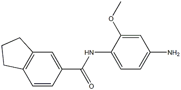 N-(4-amino-2-methoxyphenyl)-2,3-dihydro-1H-indene-5-carboxamide 结构式