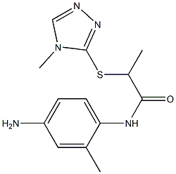N-(4-amino-2-methylphenyl)-2-[(4-methyl-4H-1,2,4-triazol-3-yl)sulfanyl]propanamide 结构式