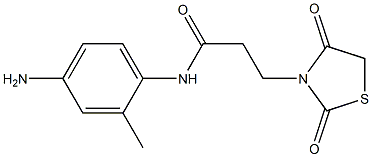 N-(4-amino-2-methylphenyl)-3-(2,4-dioxo-1,3-thiazolidin-3-yl)propanamide 结构式