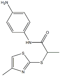 N-(4-aminophenyl)-2-[(4-methyl-1,3-thiazol-2-yl)sulfanyl]propanamide 结构式